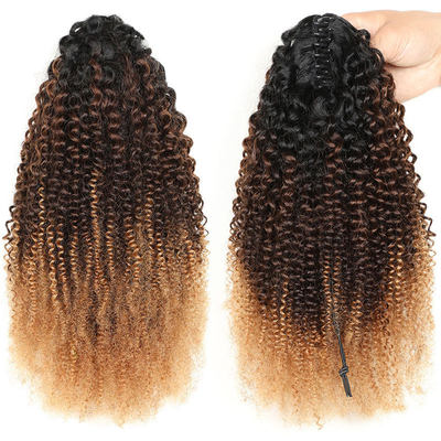 100% Κορυφαία ανθρώπινη τρίχα BSM Afro Curly Ponytail Hair Bundles 18 έως 20 ίντσες Ombre T1B/4/27