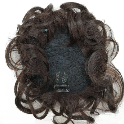 Πλήρης κάλυψη και στυλ σγουροκέφαλο Remy hair toppers με φυσικά ανθρώπινα μαλλιά της Βραζιλίας