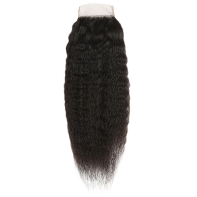 Χωρίς χύσιμο Remy Hair Kinky Straight Lace Closure για Straight Kinky Hair Επέκτασης