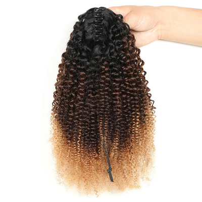 100% Κορυφαία ανθρώπινη τρίχα BSM Afro Curly Ponytail Hair Bundles 18 έως 20 ίντσες Ombre T1B/4/27