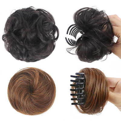 Αποδεκτό OEM/ODM Συνθετικό Donut Μαλλιά Messy Bun Για Hair Piece Επέκτασης Chignon