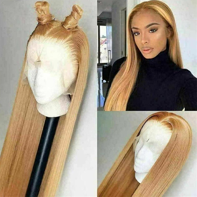 250g-450g Custom Logo Straight Lace Front Human Hair Wig με καπέλο Μέγεθος Μέσο μέγεθος