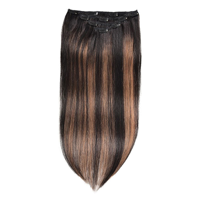 Virgin Highlight Remy Hair Clip In Extensions 7-9 κομμάτια για φυσικά πραγματικά ωμά μαλλιά