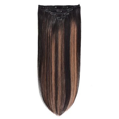 Virgin Highlight Remy Hair Clip In Extensions 7-9 κομμάτια για φυσικά πραγματικά ωμά μαλλιά