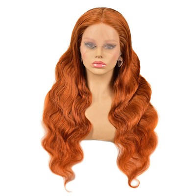 Remy Hair Top Grade Βραζιλιάνος 13*4 Highlight Περούκα με χρώμα τζίντζερ HD Δαντέλα Μπροστά