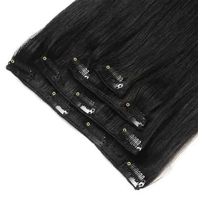 Virgin Highlight Remy Hair Clip In Extensions 7-9 κομμάτια για φυσικά πραγματικά ωμά μαλλιά