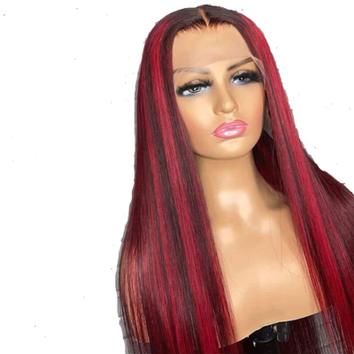 Remy Hair Top Grade Βραζιλιάνος 13*4 Highlight Περούκα με χρώμα τζίντζερ HD Δαντέλα Μπροστά