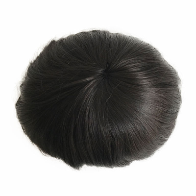 6 ιντσών Ultra Hold Super Thin PU Skin Fine Mono Base Undetectable Light Remy Short Human Hair Τούπη