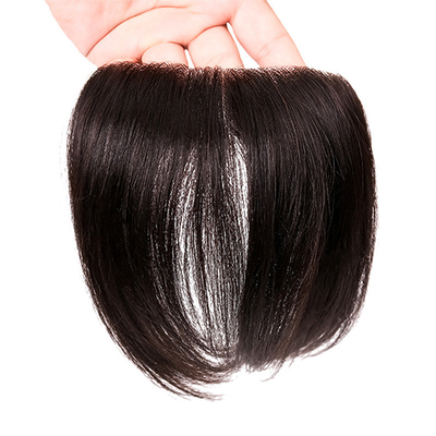 Super PU Skin Hair Topper 100% Human Hair Right Toupee Design με αόρατο V Loop εμπρός