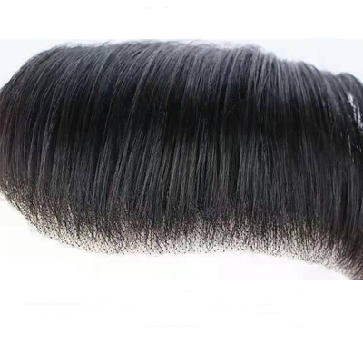 Super PU Skin Hair Topper 100% Human Hair Right Toupee Design με αόρατο V Loop εμπρός