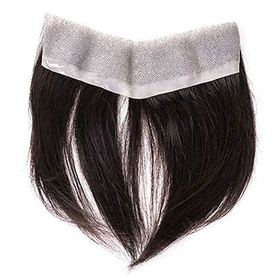 Super PU Skin Hair Topper 100% Human Hair Right Toupee Design με αόρατο V Loop εμπρός