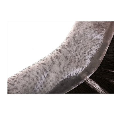 Super PU Skin Hair Topper 100% Human Hair Right Toupee Design με αόρατο V Loop εμπρός