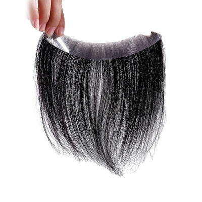Super PU Skin Hair Topper 100% Human Hair Right Toupee Design με αόρατο V Loop εμπρός