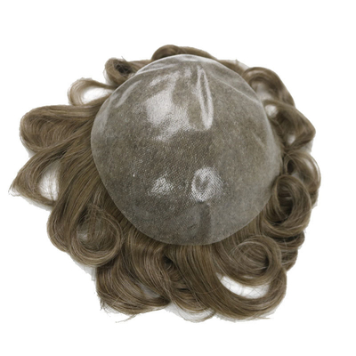 Εβραϊκό Custom 150 Density Remy Human Hair Toppers με ενέσιμη βάση δέρματος