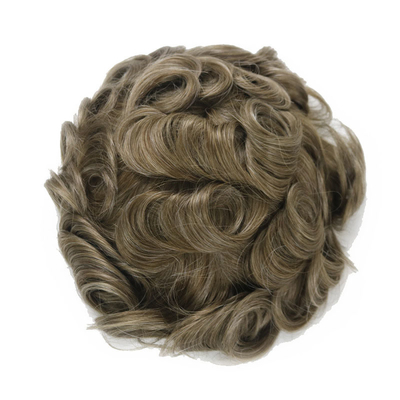 Εβραϊκό Custom 150 Density Remy Human Hair Toppers με ενέσιμη βάση δέρματος