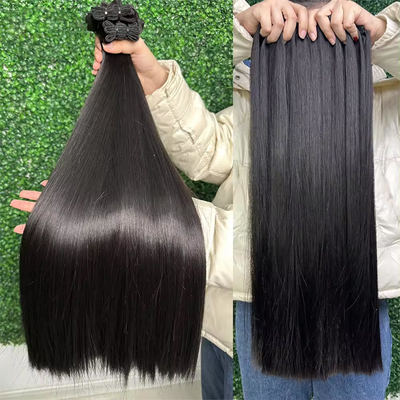 0.2kg Remy Hair Bone Straight And Curly Raw Περουβιανές Ινδικές Διεύρυνσεις Μαλλιών