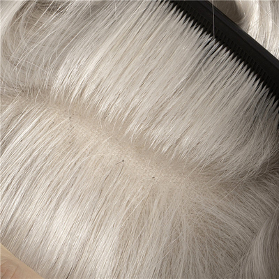Δεξιά Τουπί Σχεδιασμός Ρωσικό χέρι δεμένο Full Scalp HD Δαντέλα Ανθρώπινο σύστημα μαλλιών Peric παρθένα μαλλιά