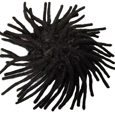 Remy Hair Full Swiss Lace Base Dreadlock Toupee 60% πυκνότητα Ανθρώπινα μαλλιά για άνδρες