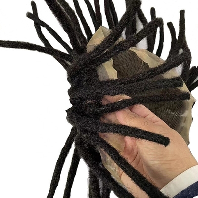 Remy Hair Full Swiss Lace Base Dreadlock Toupee 60% πυκνότητα Ανθρώπινα μαλλιά για άνδρες