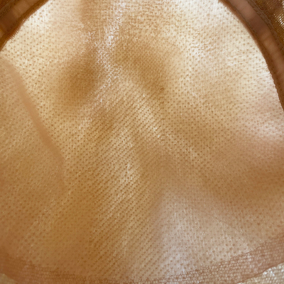 6x6 Handtipped Topper Free Part Silk Top Base Πλατινένιο ξανθό κλιπ σε Τούπι για εξατομικευμένο κατασκευή