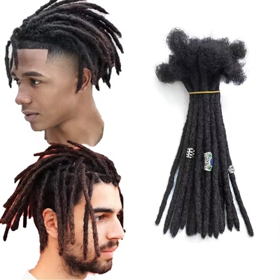 Ανθρώπινα μαλλιά επέκταση Dreadlocks στυλ με σγουρά άκρα Μαύρα μαλλιά στυλ Dreadlocks