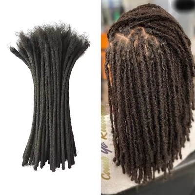 Ανθρώπινα μαλλιά επέκταση Dreadlocks στυλ με σγουρά άκρα Μαύρα μαλλιά στυλ Dreadlocks
