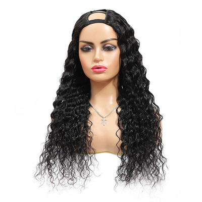 U Μέρος Βραζιλίας Virgin Machine Made Wig Προμηθευτής μαλακό και λαμπερό Κανένα μπέρδεμα Μέσο μέγεθος