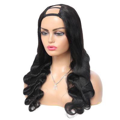 U Μέρος Βραζιλίας Virgin Machine Made Wig Προμηθευτής μαλακό και λαμπερό Κανένα μπέρδεμα Μέσο μέγεθος