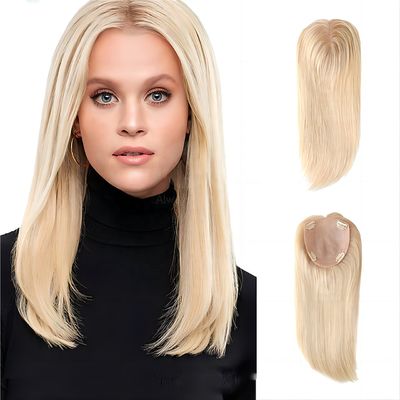 130% πυκνότητα παρθένων μαλλιών από μετάξι, με βάση τα ανθρώπινα μαλλιά.