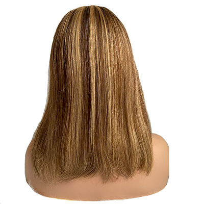 Χωρίς κόλλα Bob περούκες 100% Remy ανθρώπινα μαλλιά Κανένα δαντέλα Μπροστά P4/27 Βραζιλία ευθεία