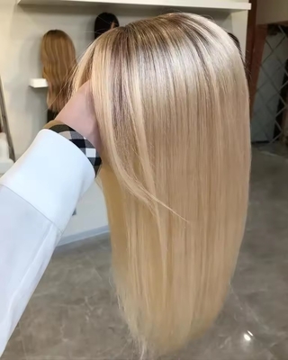8-22 ίντσες μήκος ανθρώπινο μαλλί Topper με 120% Τούπη πυκνότητα OEM μετάξι