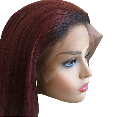 100% ανθρώπινα μαλλιά Βραζιλία 99J Ombre Full Lace Perig Ελβετία 360 Lace Μπροστά 10-24 ίντσες Διαφανής HD