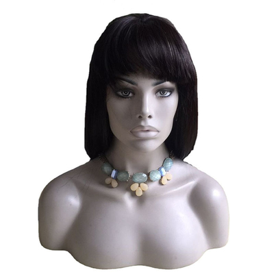 Φυσικό μαύρο ακατέργαστο παρθένο Remy Full Lace Χειροδεμένες περούκες με μαλλιά Bangs Παρουκάδες πωλητές