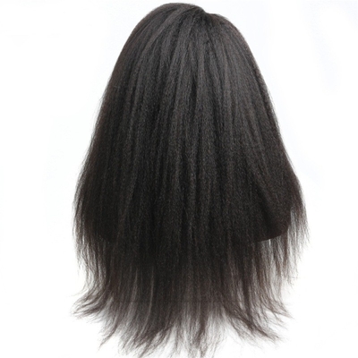 12-14 ιντσών Ιταλικό Raw Pre Pluck Yaki Kinky Στενό 360 HD Ελβετικό Full Lace Μετωπική Παπούτσι Ανθρώπινου Μαλλιού